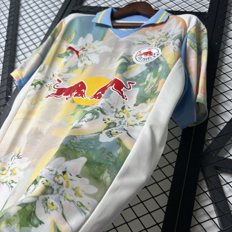 25/26 RB Salzburg White with Floral Pattern Jersey
