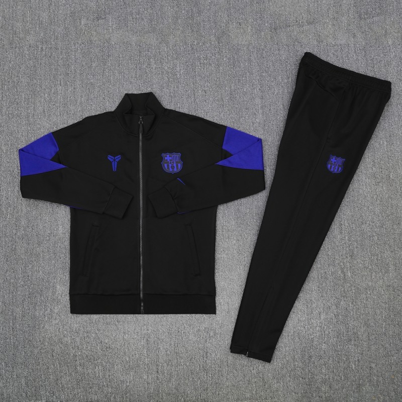 25/26 Barcelona Black/Blue Full Zipper Jacket +Long Pants