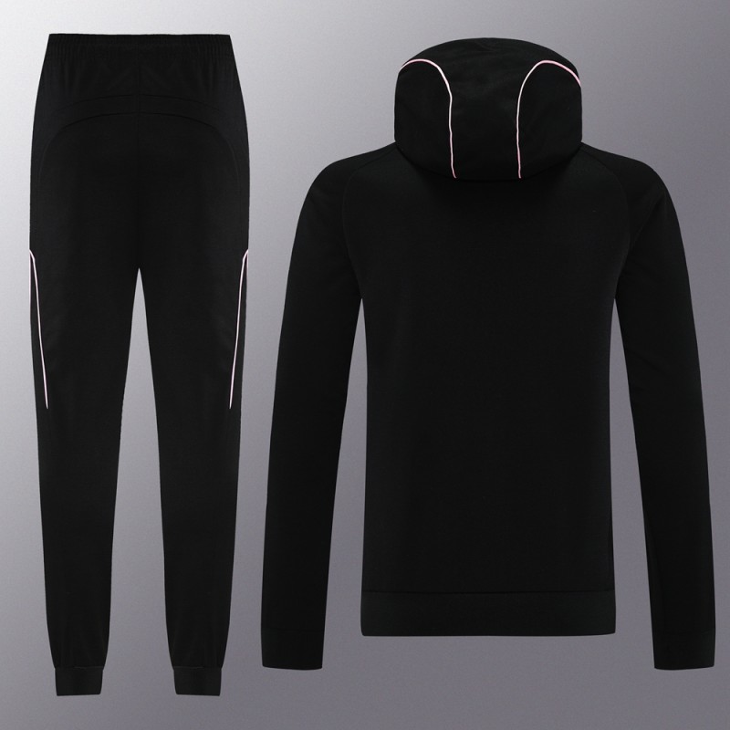 2025 Inter Miami Black Full Hoodie Zipper Jacket +Long Pants