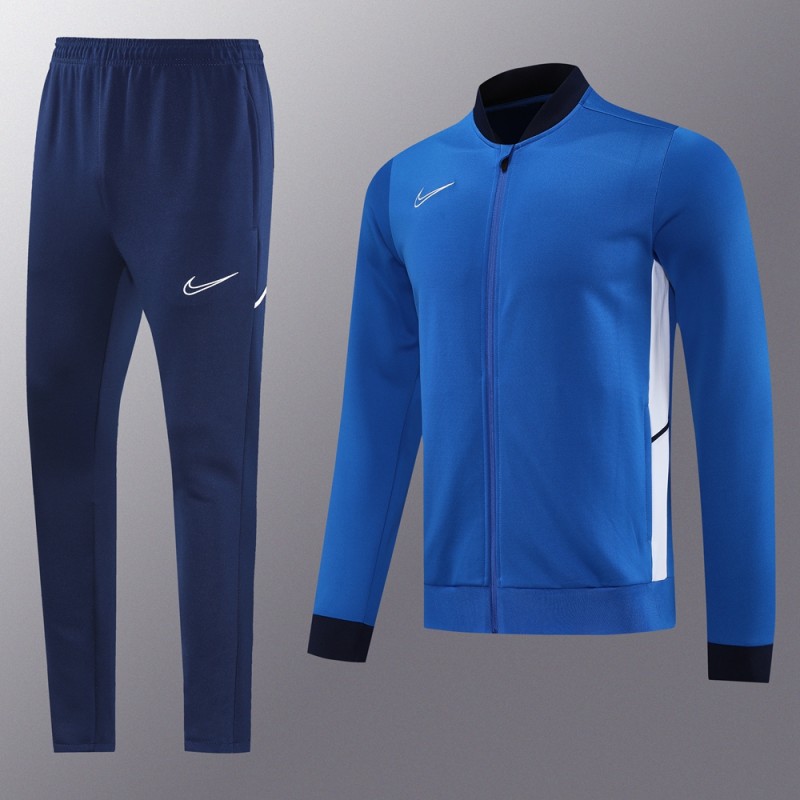 2025 Nike Blue Full Hoodie Zipper Jacket +Long Pants