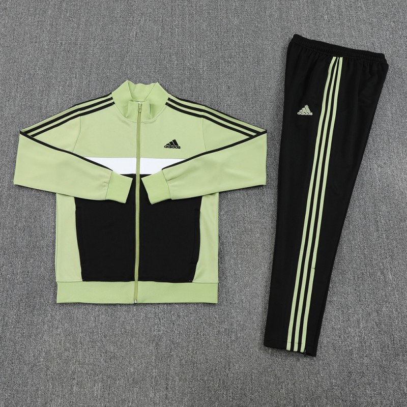 2025 Adidas Light Green/Black Full Zipper Jacket +Long Pants