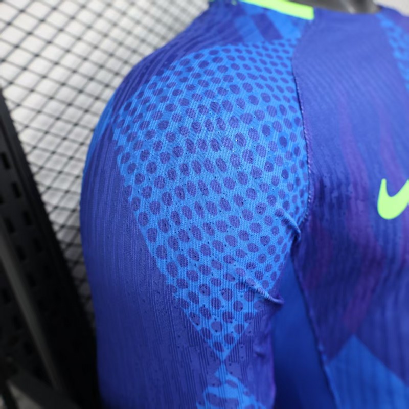 Player Version 2025 Brazil Away Long Sleeve Jersey