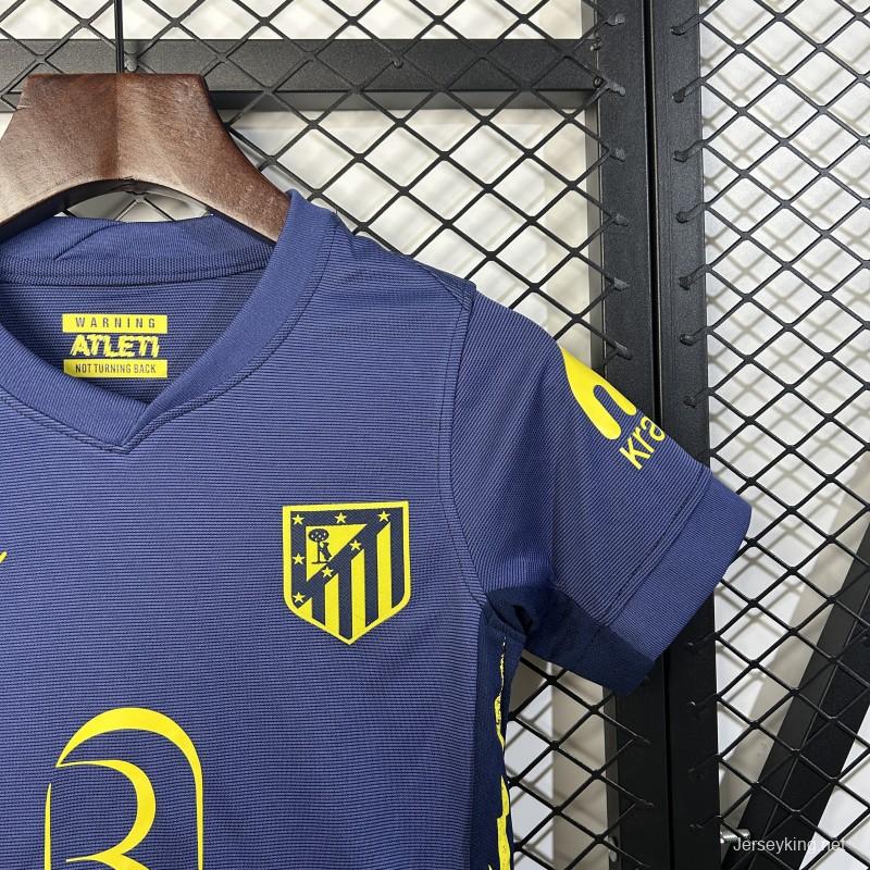 25/26 Kids Atletico Madrid Away Size 16-28 Jersey