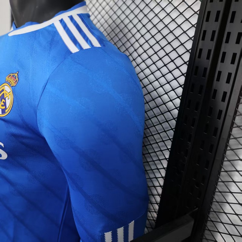 Player Version 25/26 Real Madrid Third Blue Long Sleeve Jersey