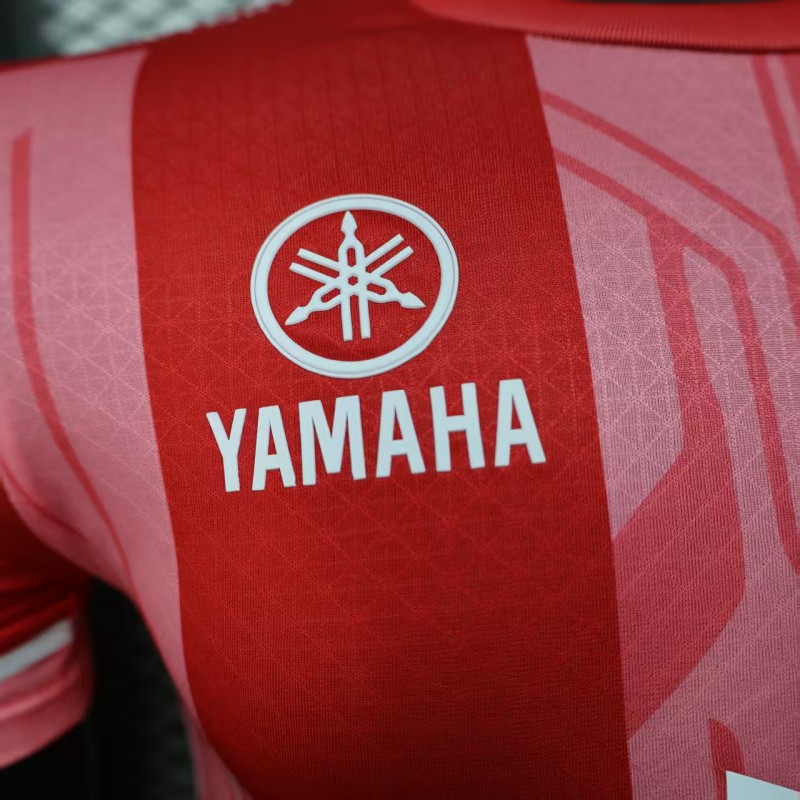 Player Version 25/26 Olympique de Marseille Red with Vertical Stripes Jersey