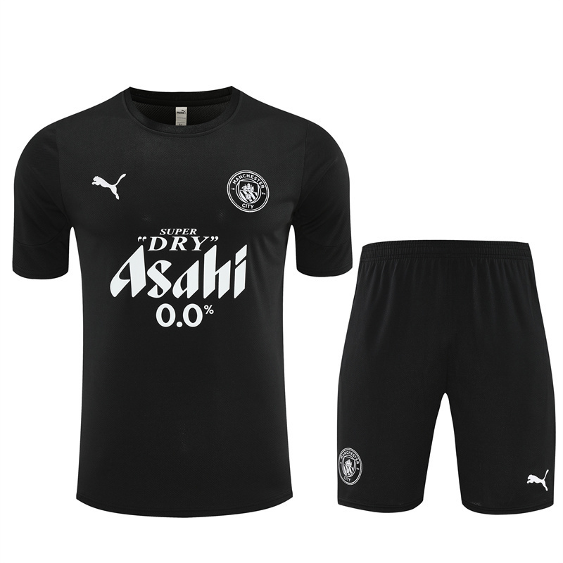 25/26 Manchester City Black with XS Short Sleeve+Soccer Shorts