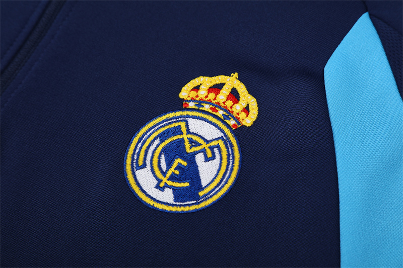 Retro 05/06 Real Madrid Royal Blue Half Zipper Jacket