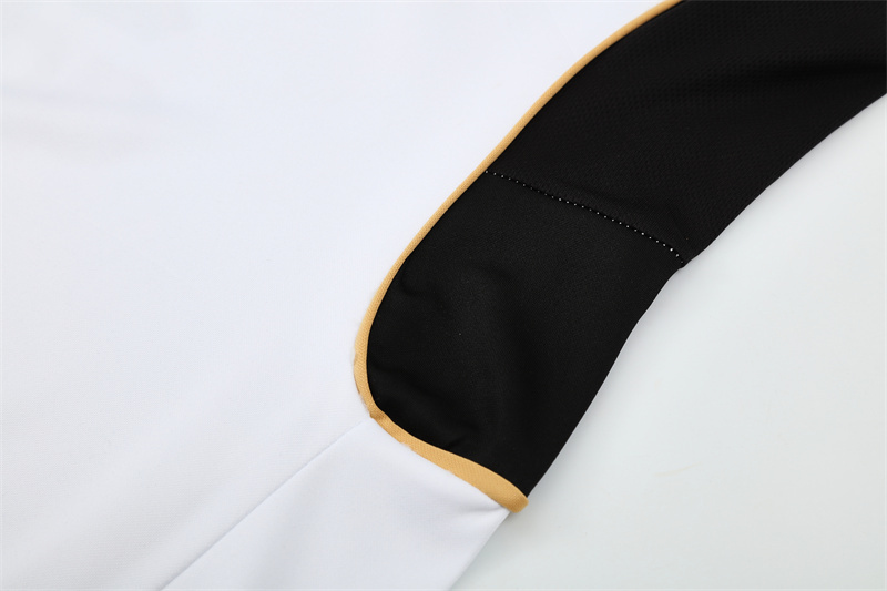 Retro 11/12 Real Madrid White Half Zipper Jacket