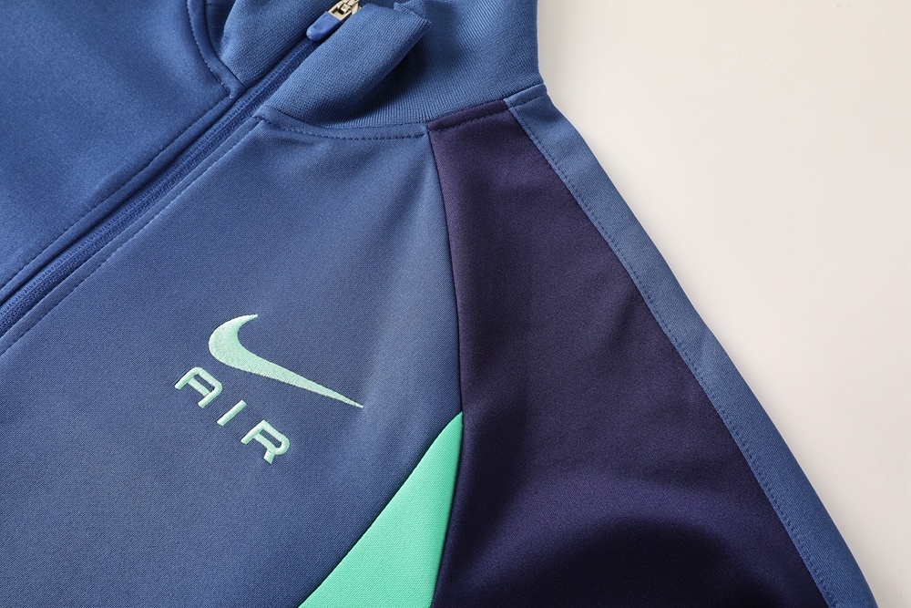 2025 NIKE Blue/Green/Black Full Zipper Jacket + Long Pants