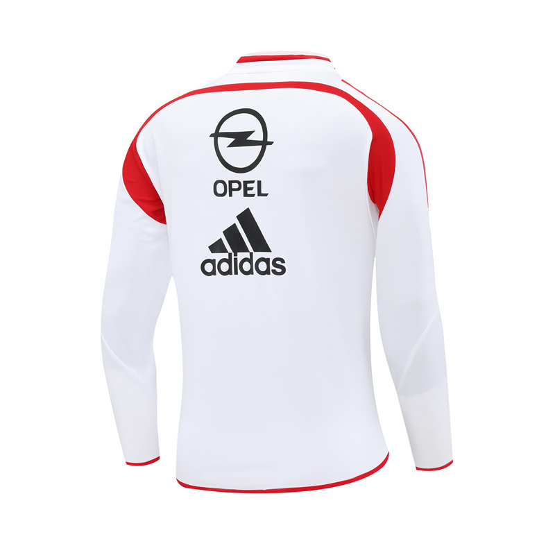 Retro 04/05 AC Milan White Half Zipper Jacket