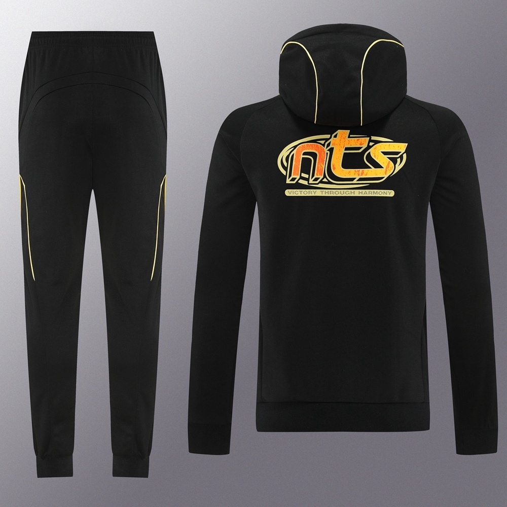 25/26 Arsenal Black Full Zipper Jacket + Long Pants