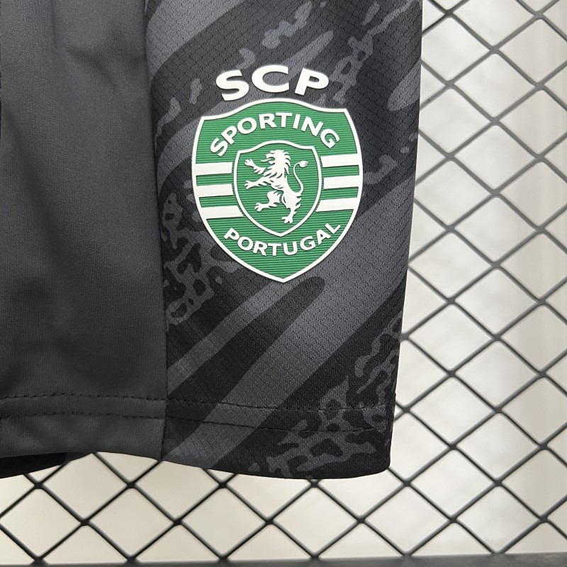 25/26 Kids Sporting Lisbon Goalkeeper Black Jersey