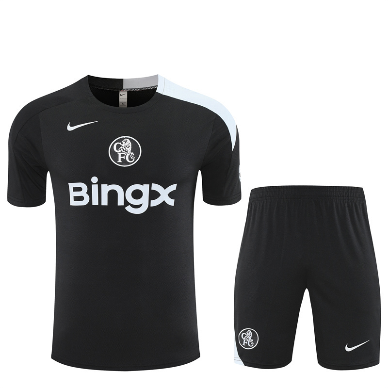 25/26 Chelsea Black T90 with XS Short Sleeve+Soccer Shorts