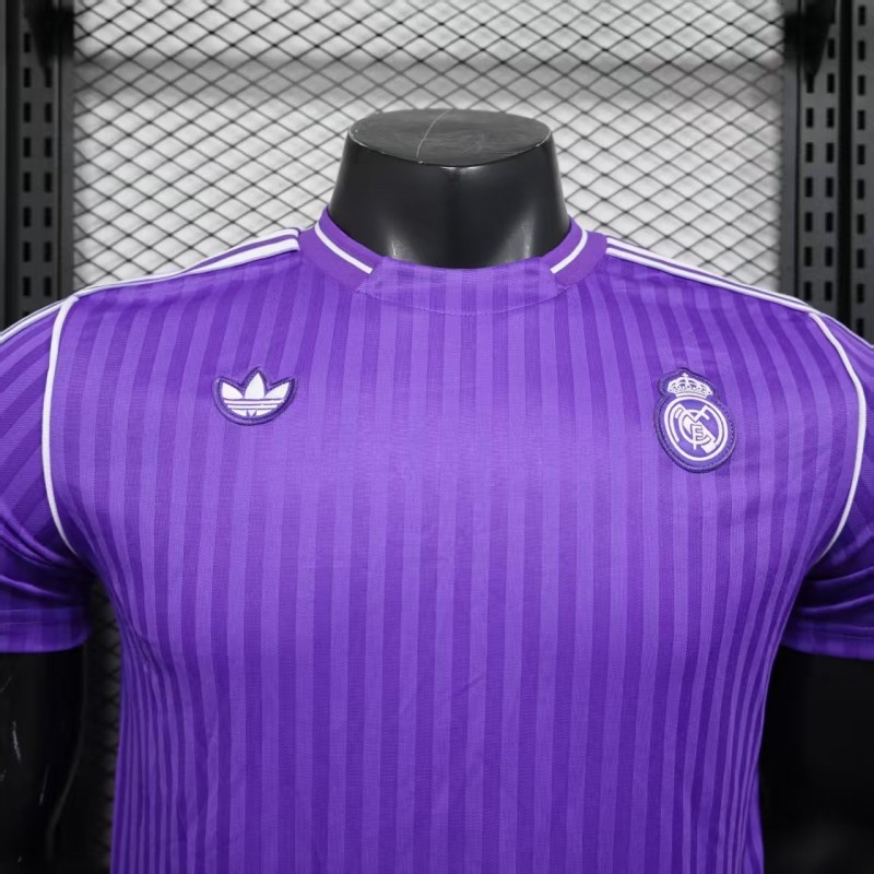 Player Version 25/26 Real Madrid Purple Adidas Original Casual Jersey