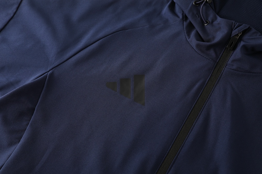 2025 Adidas Royal Blue Half Zipper Jacket+Long Pants S-2XL