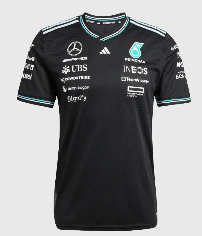 2026 F1 Mercedes-AMG Petronas F1 Team Black with Teal Trim Jersey
