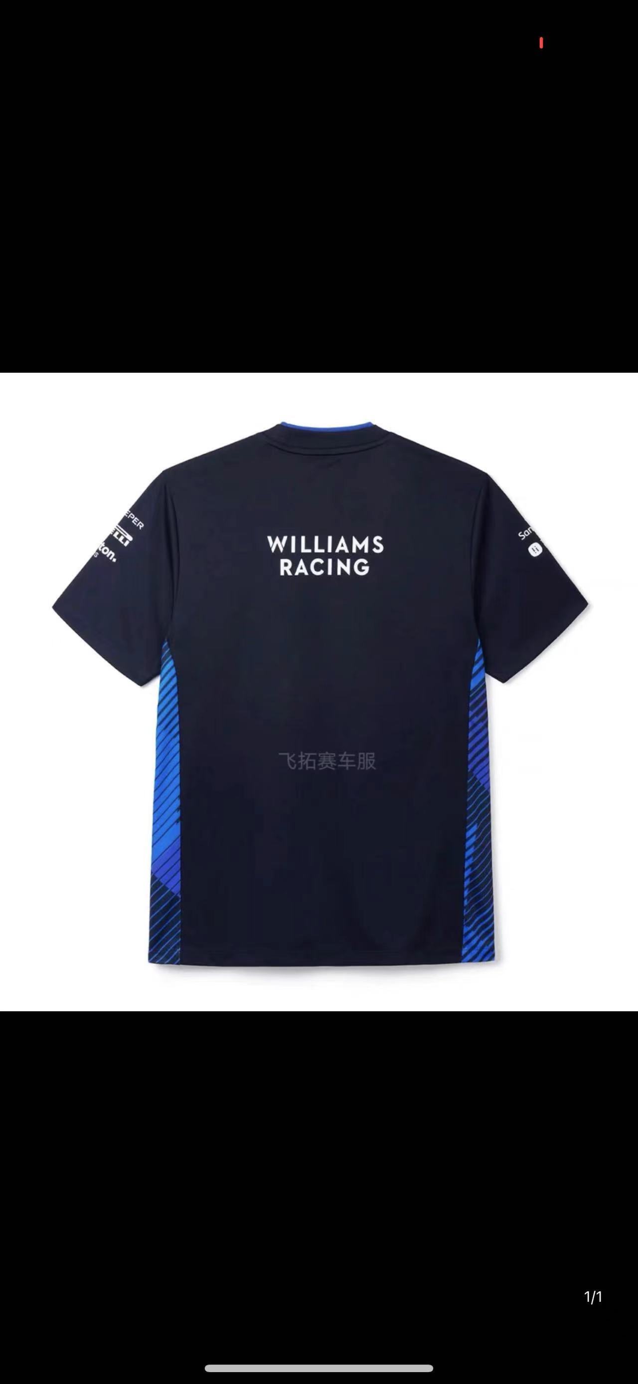 2025 F1 Williams Racing Navy Blue with Blue Diagonal Stripe Team Shirt