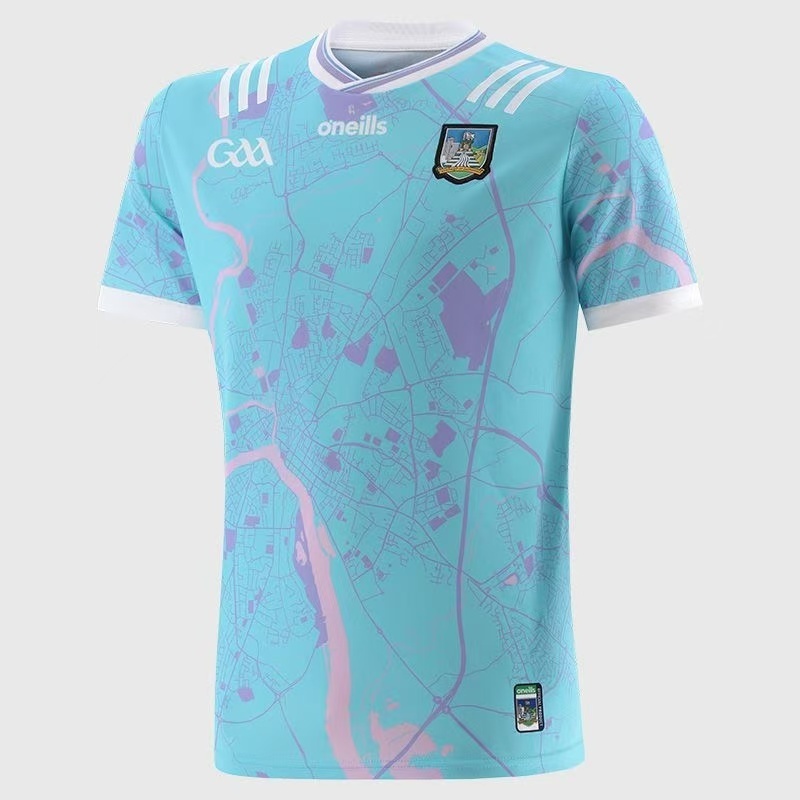 25/26 Limerick GAA Light Blue with Purple Map Design Away Jersey