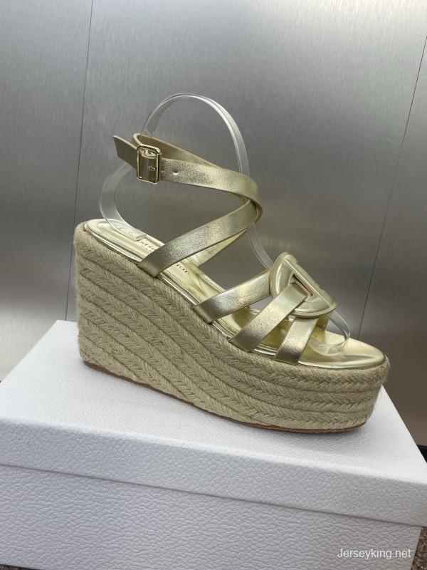 Dior D-Club Jelly Color Hollow Layered Cross Strap Platform High Heel Women Shoes - KFY00290