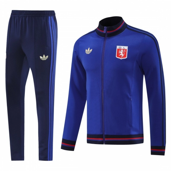 25/26 Olympique lyonnais/Lyon Blue Full Zipper Jacket+Long Pants