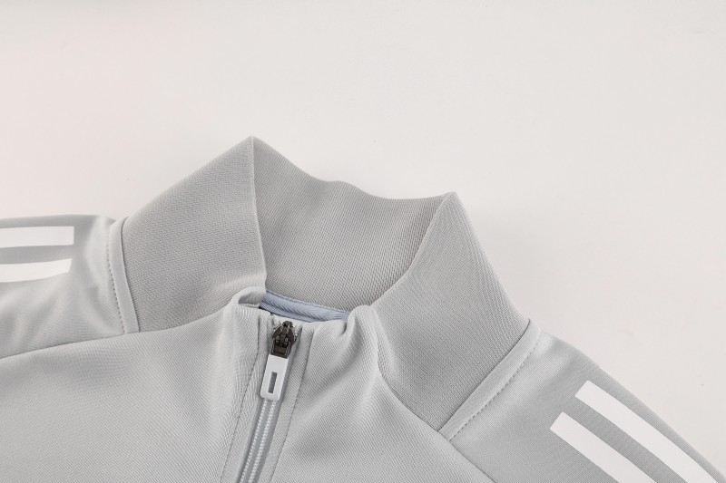 2025 Adidas Grey Full Zipper Jacket+Long Pants