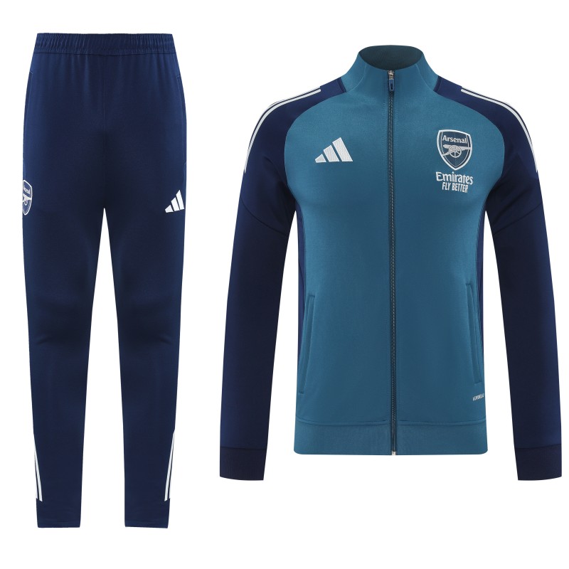 25/26 Arsenal  Navy Blue  Full zipper Jacket Tracksuit+ long pants