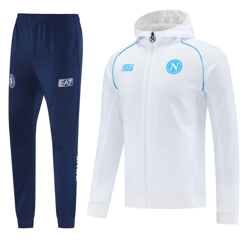 25/26 Napoli  White  Full zipper Jacket Tracksuit+ long pants