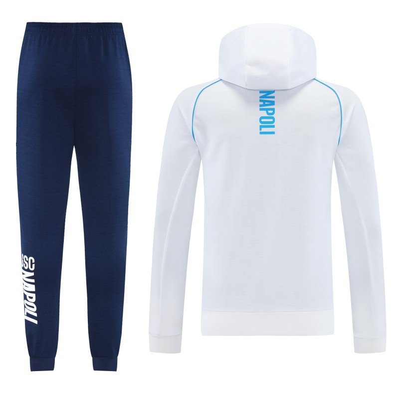 25/26 Napoli  White  Full zipper Jacket Tracksuit+ long pants