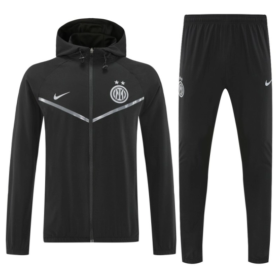25/26 Inter Milan Black Full zipper Jacket Tracksuit+ long pants