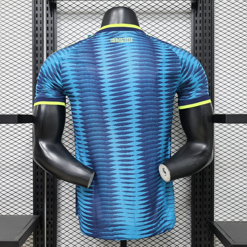 2026 Player Version Colombia Blue with Wavy Zigzag Pattern Jersey
