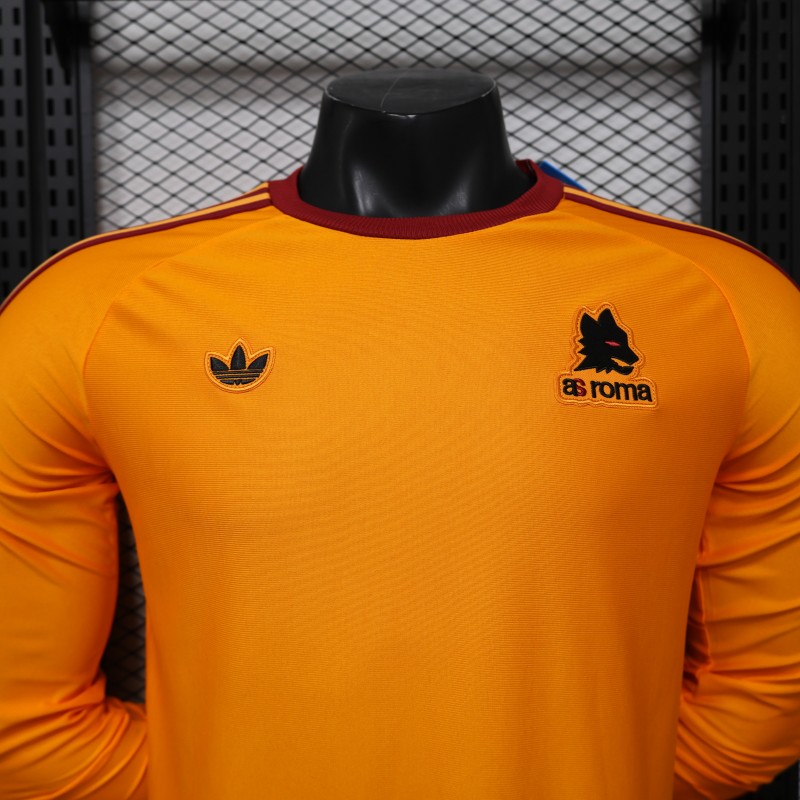 Player Version 2026 AS Roma x Adidas Originals Orange Special Edition Long Sleeve Jersey