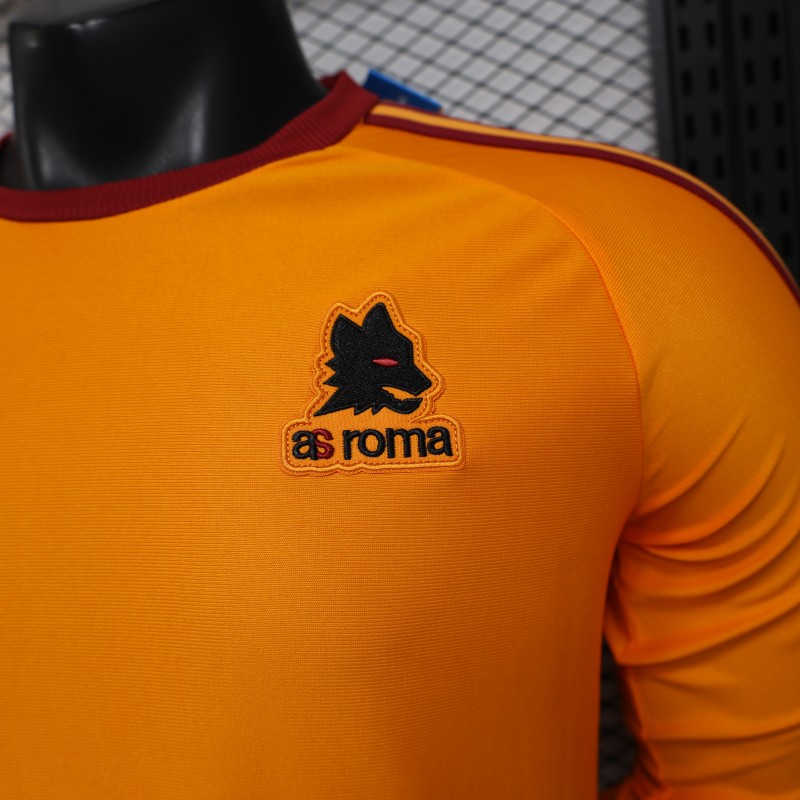 Player Version 2026 AS Roma x Adidas Originals Orange Special Edition Long Sleeve Jersey