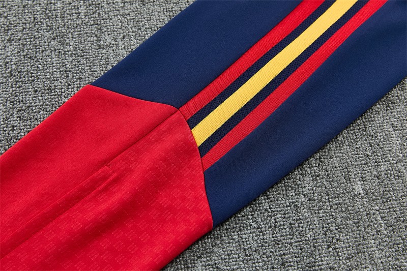 26/27 Spain Away White Half Zipper Jacket Tracksuit + Long Pants