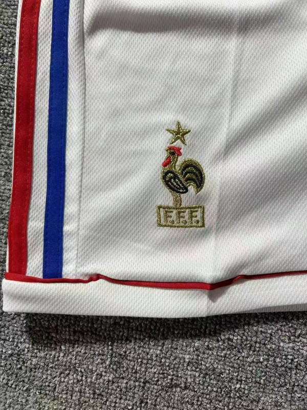 Retro Kids 1998 France Home Long Sleeve Jersey
