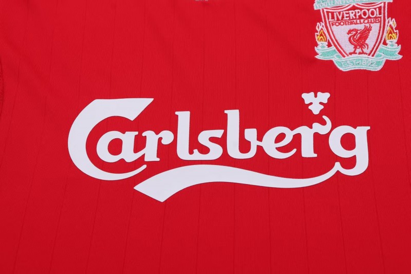 Retro Kids 06/08 Liverpool Red Home Jersey