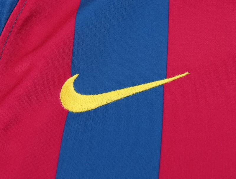 Retro Kids 05/06 Barcelona Home League Version Long Sleeve Jersey