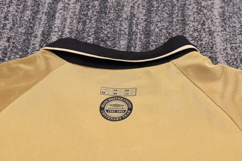Retro Kids 01/02 Manchester United Centenary Golden Reversible Jersey