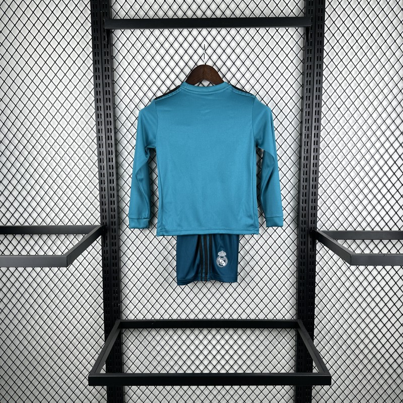 Retro Kids 17/18 Real Madrid Third Long Sleeve Jersey