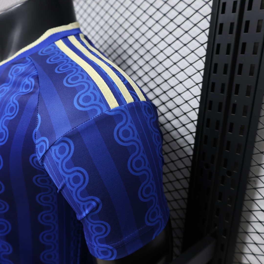 Player Version 2026 Sweden Blue with Tonal Chain Stripe  Away Jersey