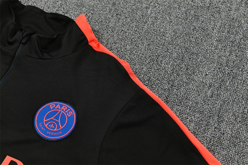 Player Version 26/27 Paris Black Half Zipper Jacket+Long Pants