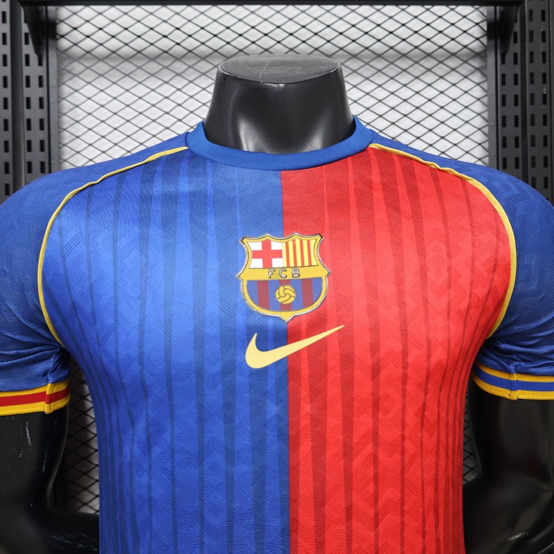 Player Version 26/27 FC Barcelona Royal Blue & Garnet Red Vertical Stripes  Special Edition Jersey