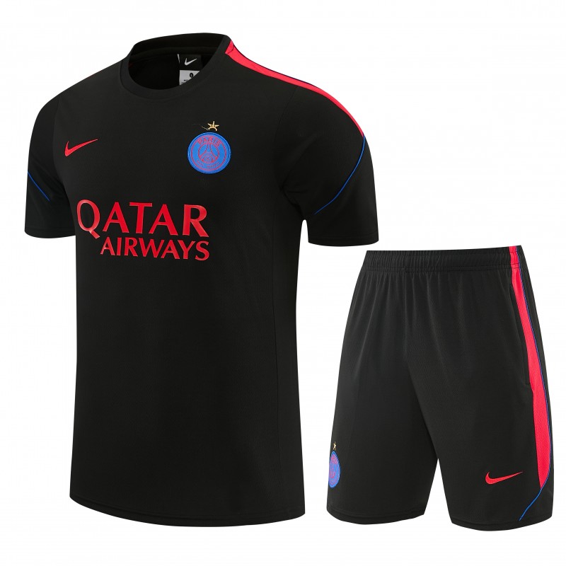 26/27 Pairs Black Short Sleeve+Soccer Shorts