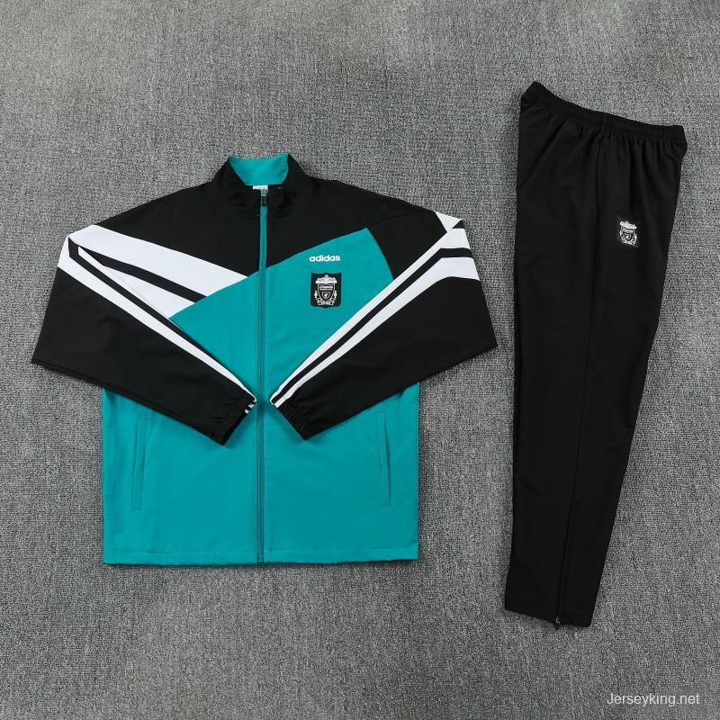 26/27 Liverpool  Teal & Black Full Zipper Jacket Tracksuit + Long Pants