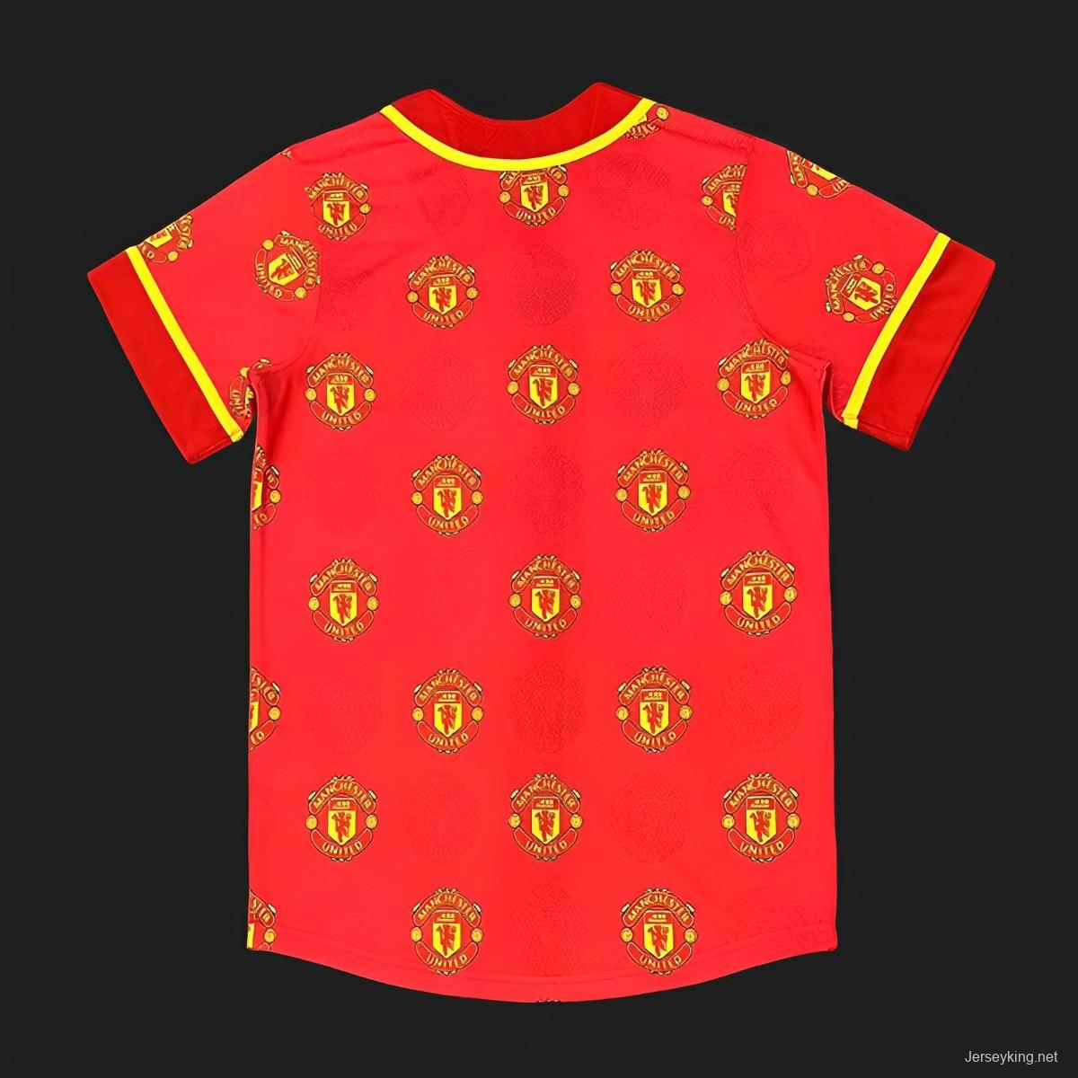 23/24 Manchester United x MLB Special Red Jersey