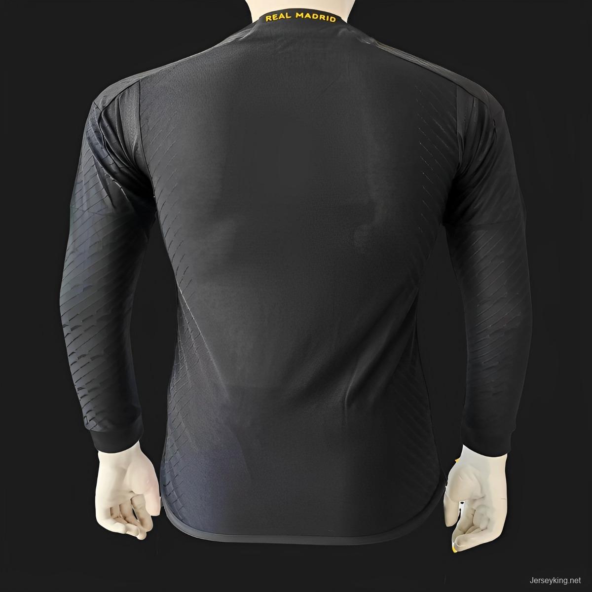 Player Version 23/24 Real Madrid Away Long Sleeve Third Black Jersey