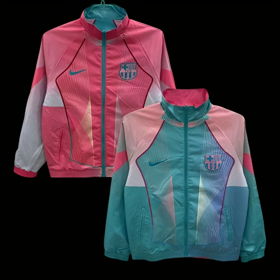 25/26 Barcelona Pink/Blue Reversible Windbreaker