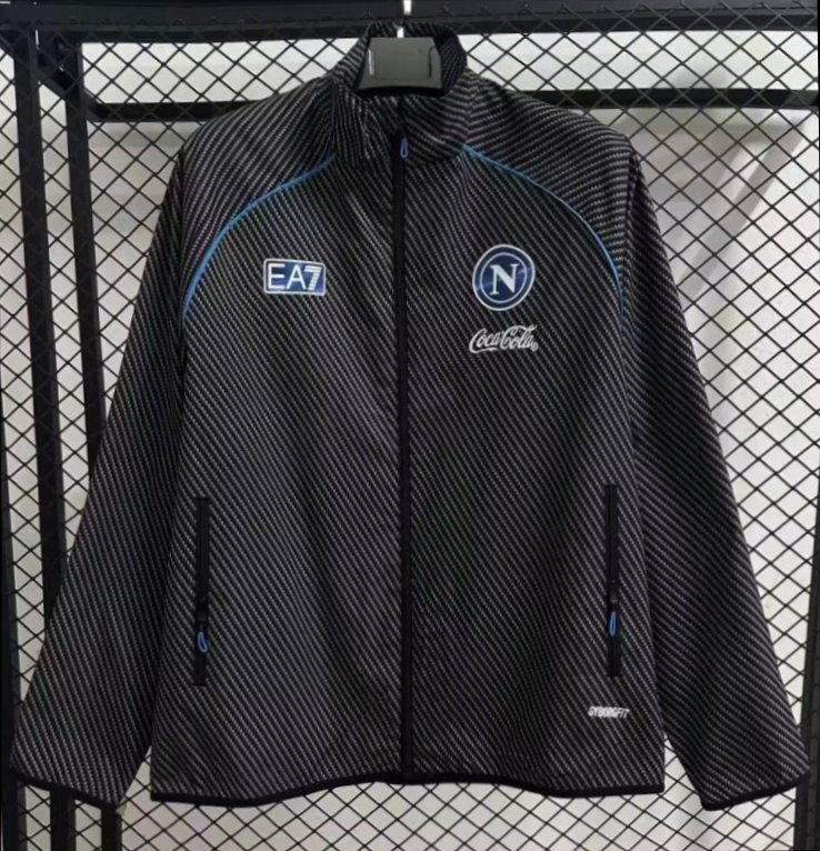 25/26 Napoli Black Full Zipper Windbreaker
