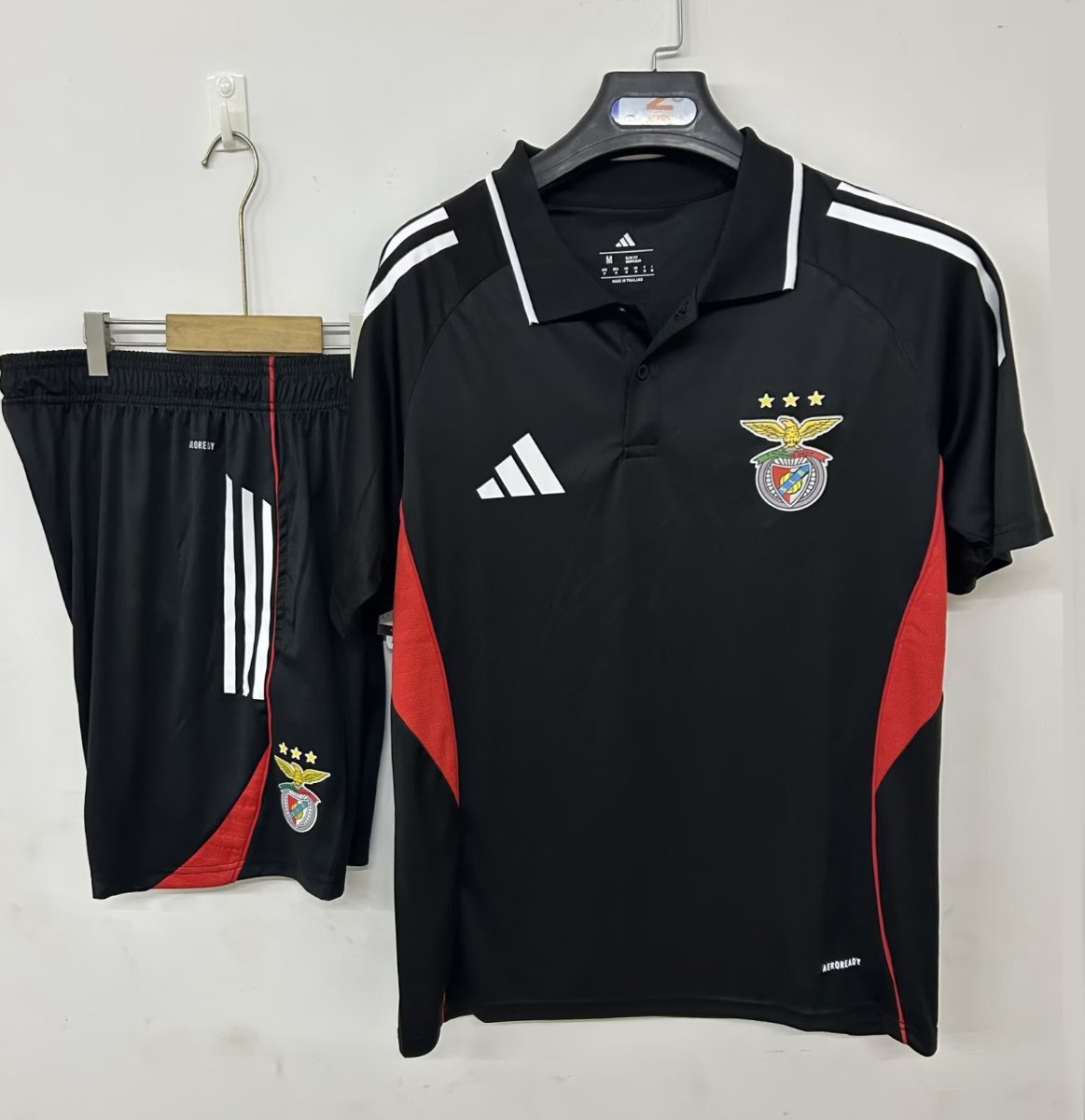 25/26 POLO Benfica Training Jersey Black+ Shorts