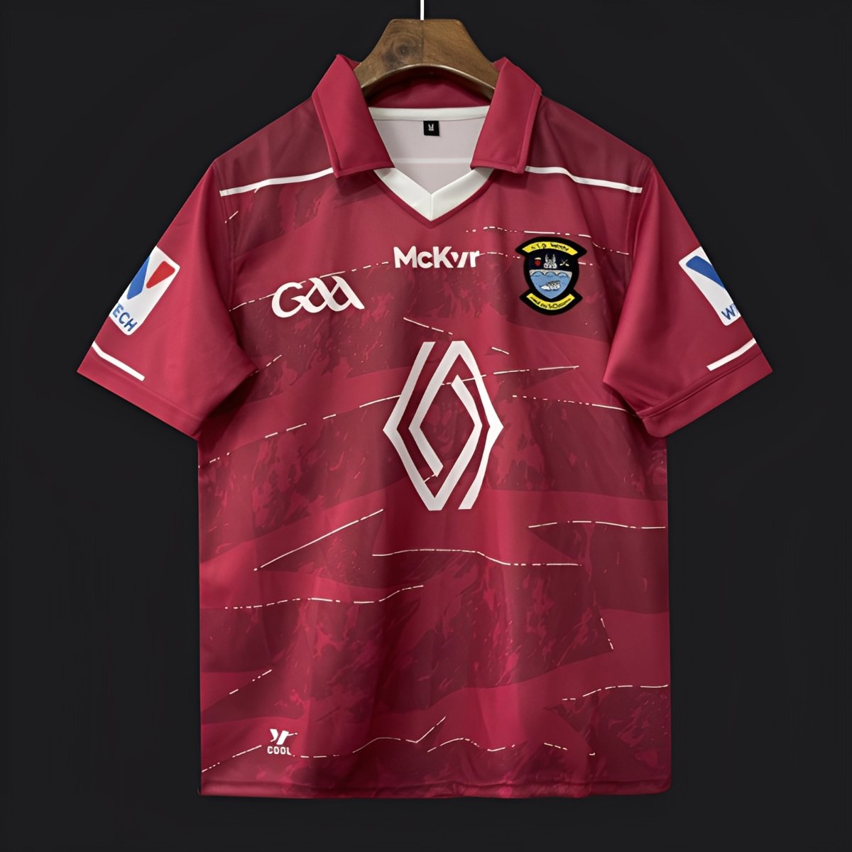 25/26 Westmeath GAA Maroon with Contour Lines Pattern Jersey