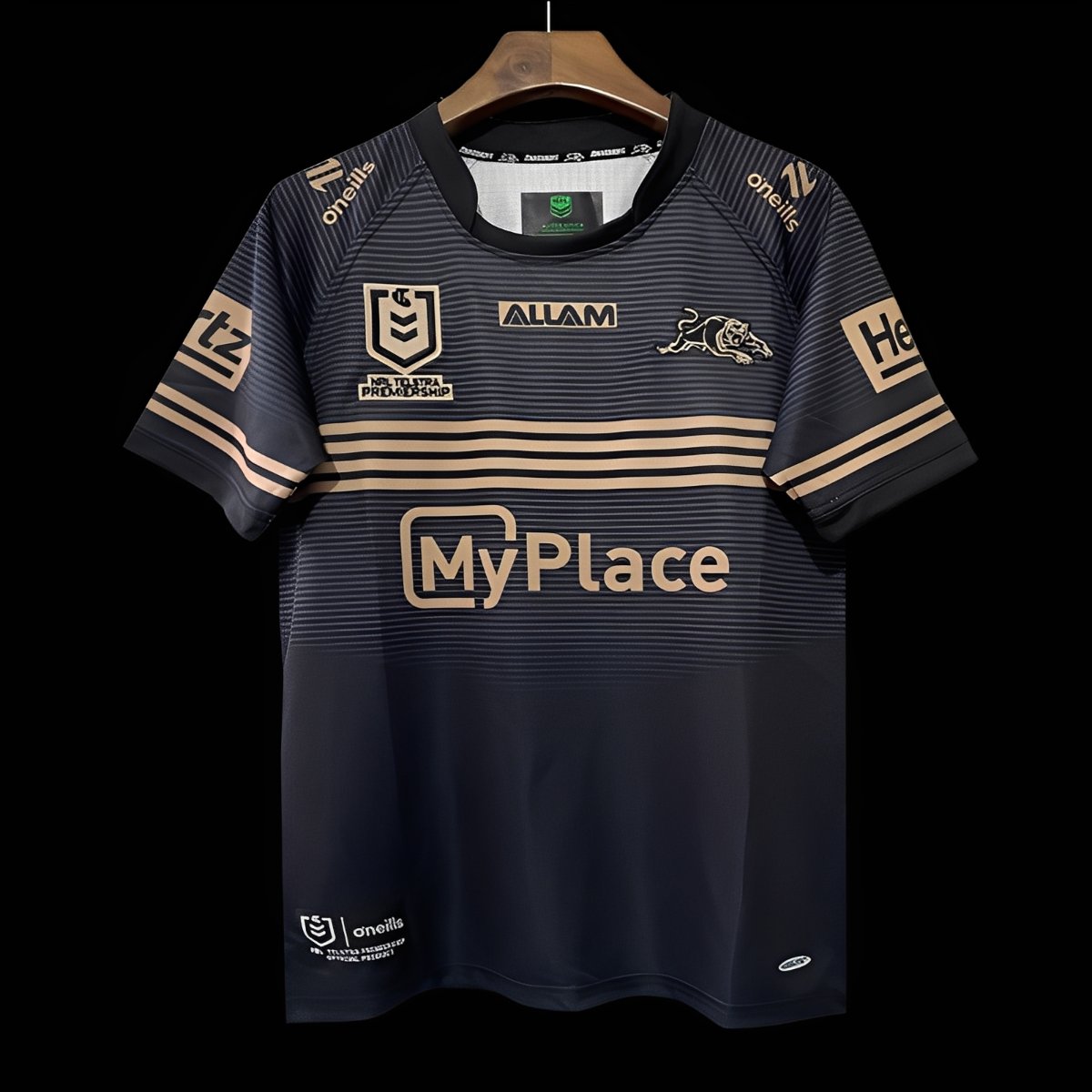 2026 Penrith Panthers Black with Gold Stripes Away Jersey